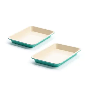GreenLife Ceramic Nonstick 9" x 7" Cookie Sheet Set