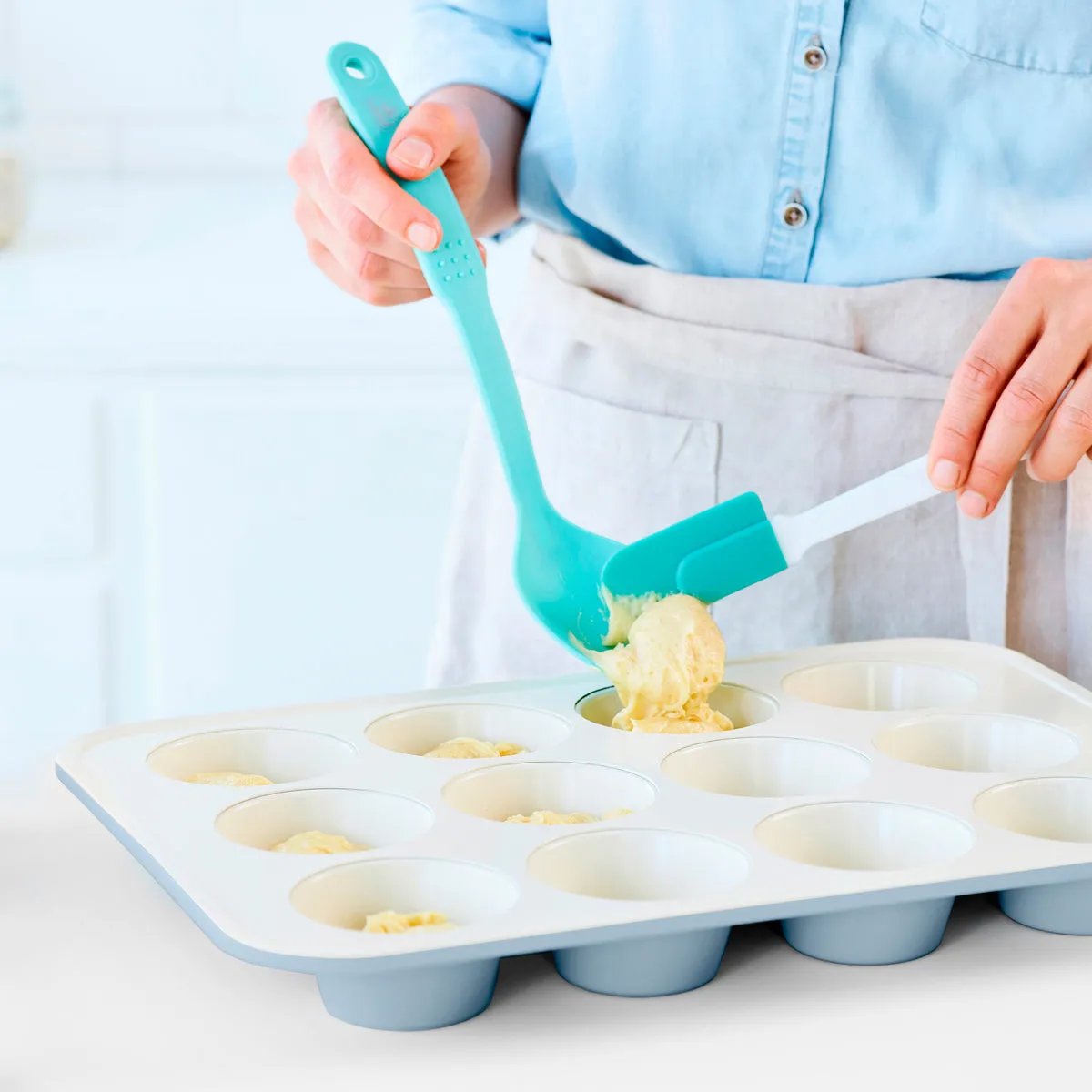 GreenLife Ceramic Nonstick Muffin Pan | Blue Haze