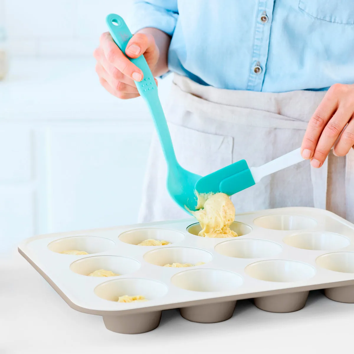 GreenLife Ceramic Nonstick Muffin Pan | Taupe