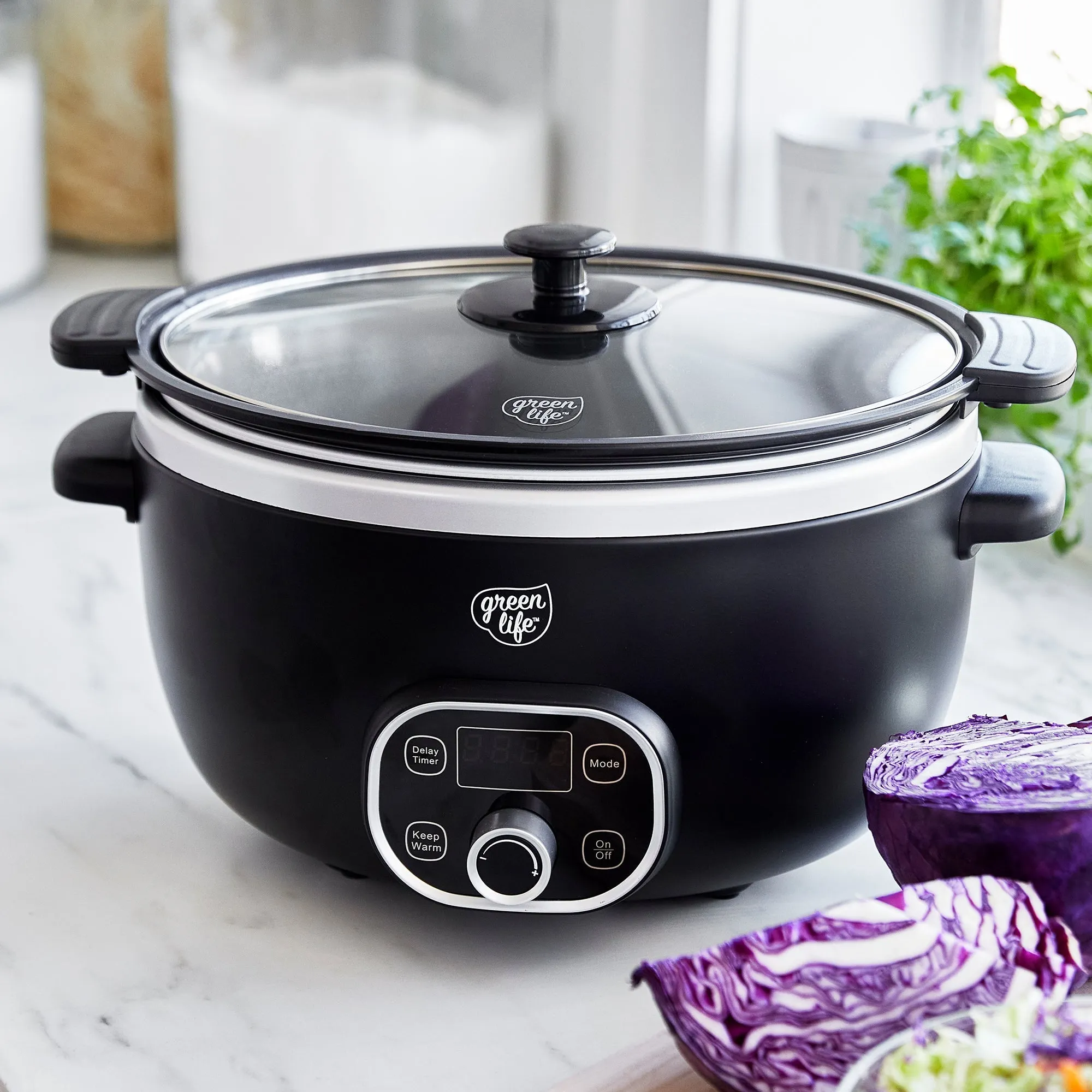 GreenLife Healthy Duo 6-Quart Slow Cooker | Black