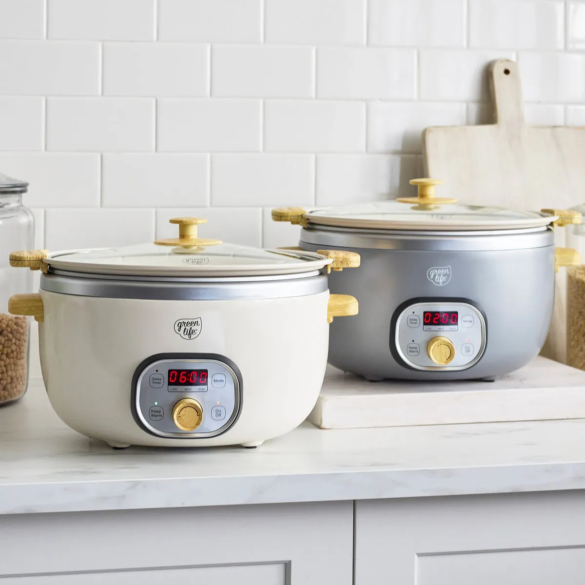 GreenLife Healthy Duo 6-Quart Slow Cooker | Cream