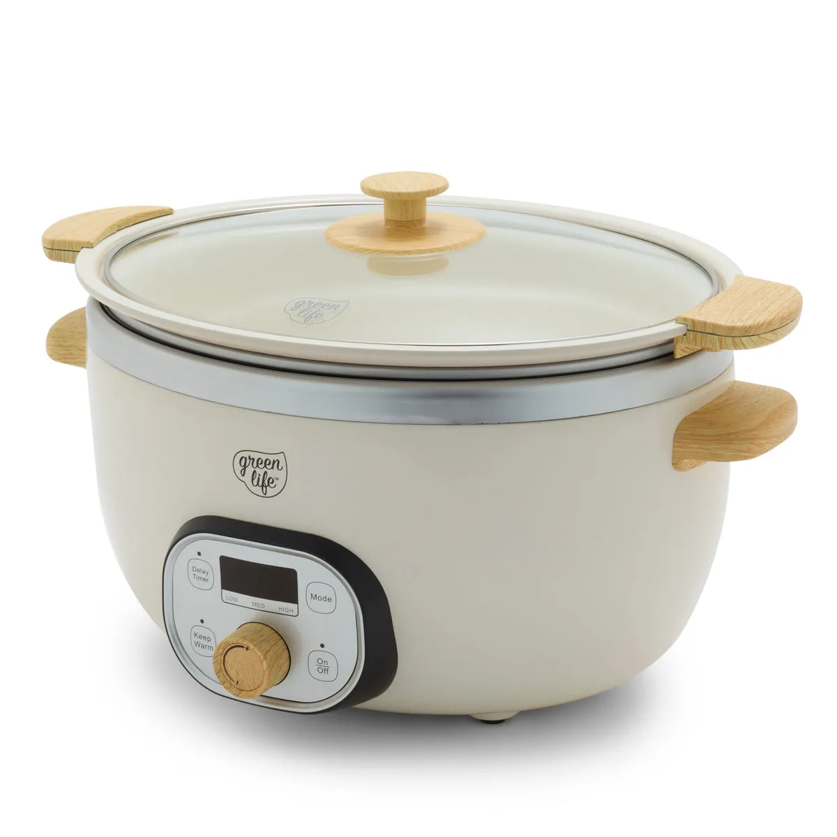 GreenLife Healthy Duo 6-Quart Slow Cooker | Cream