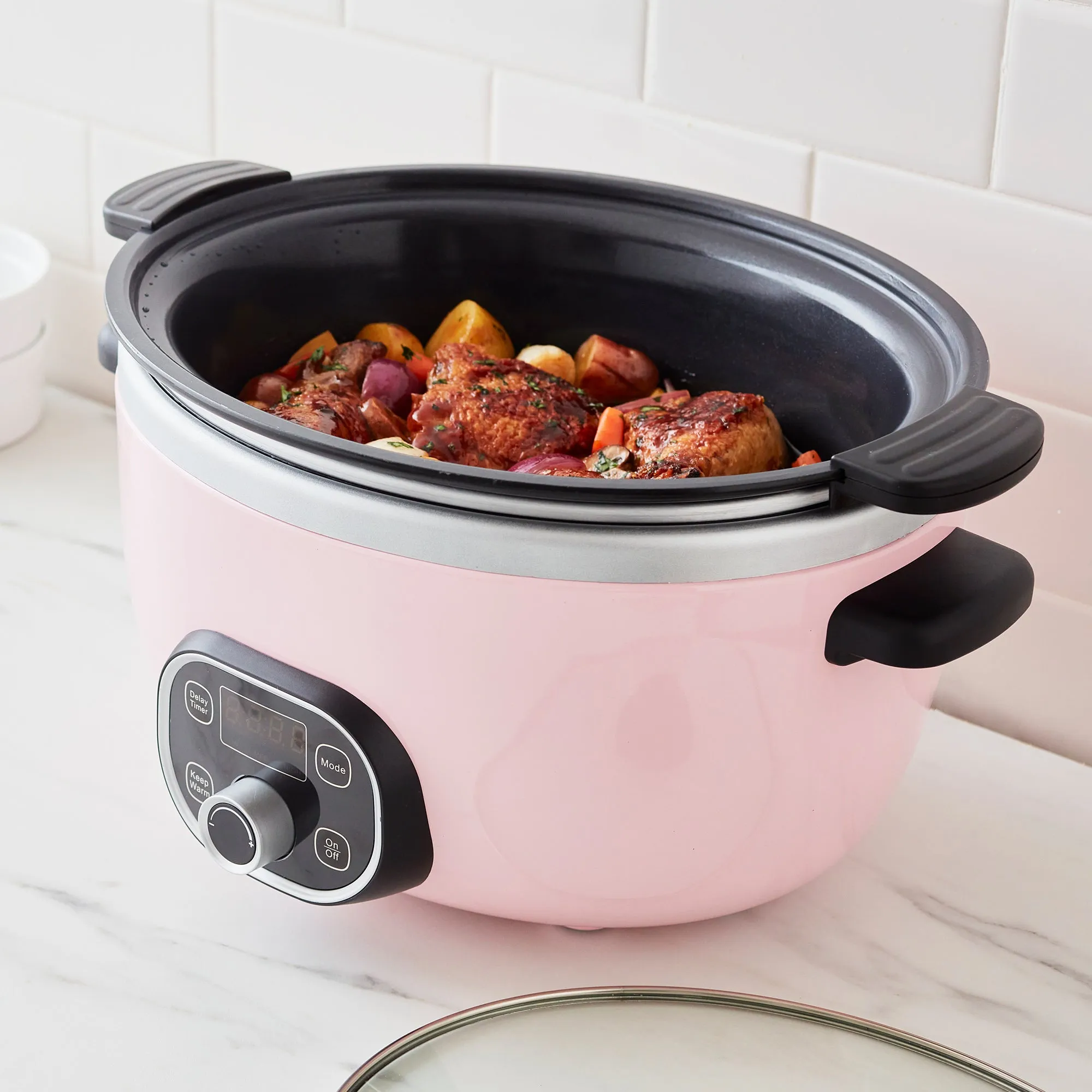 GreenLife Healthy Duo 6-Quart Slow Cooker | Pink
