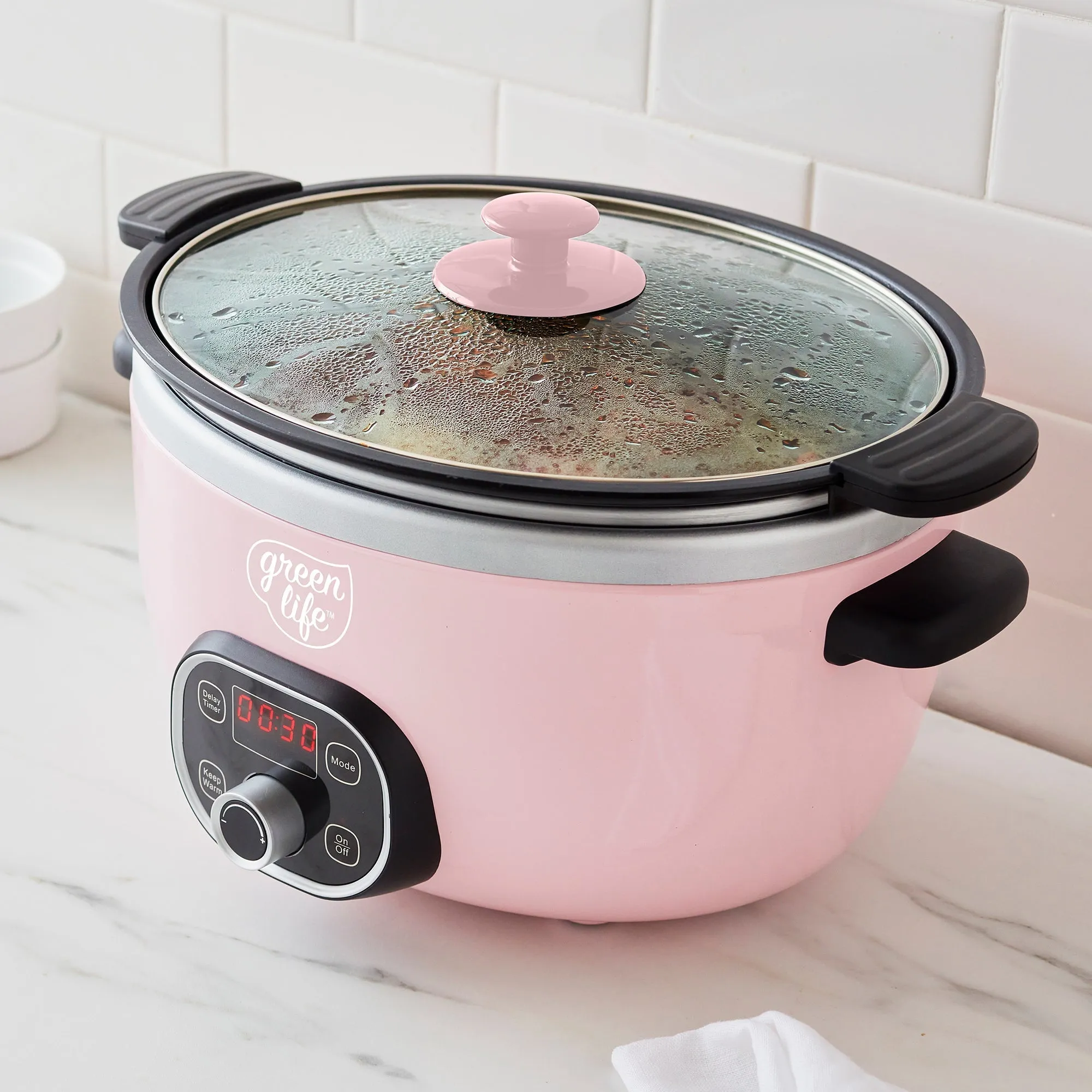 GreenLife Healthy Duo 6-Quart Slow Cooker | Pink