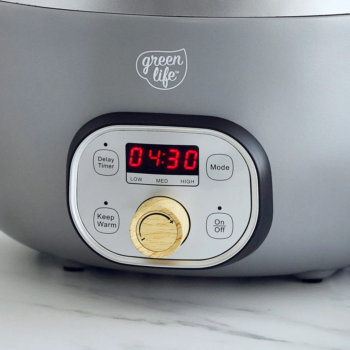 GreenLife Healthy Duo 6-Quart Slow Cooker | Quartz Gray
