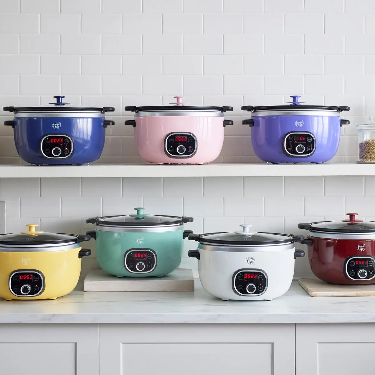 GreenLife Healthy Duo 6-Quart Slow Cooker | Red