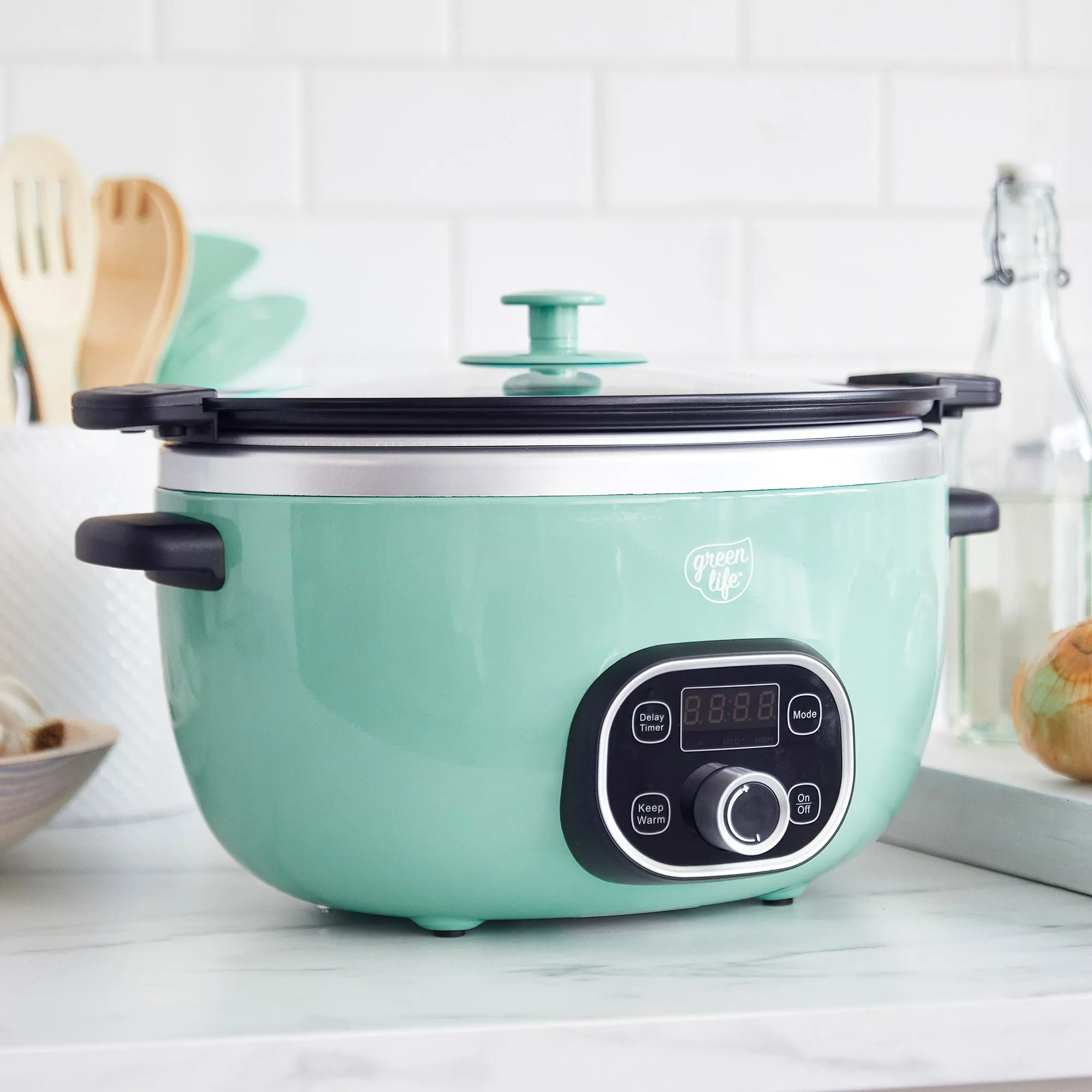 GreenLife Healthy Duo 6-Quart Slow Cooker | Turquoise