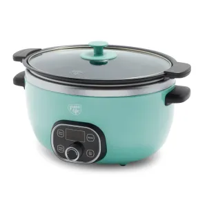 GreenLife Healthy Duo 6-Quart Slow Cooker | Turquoise