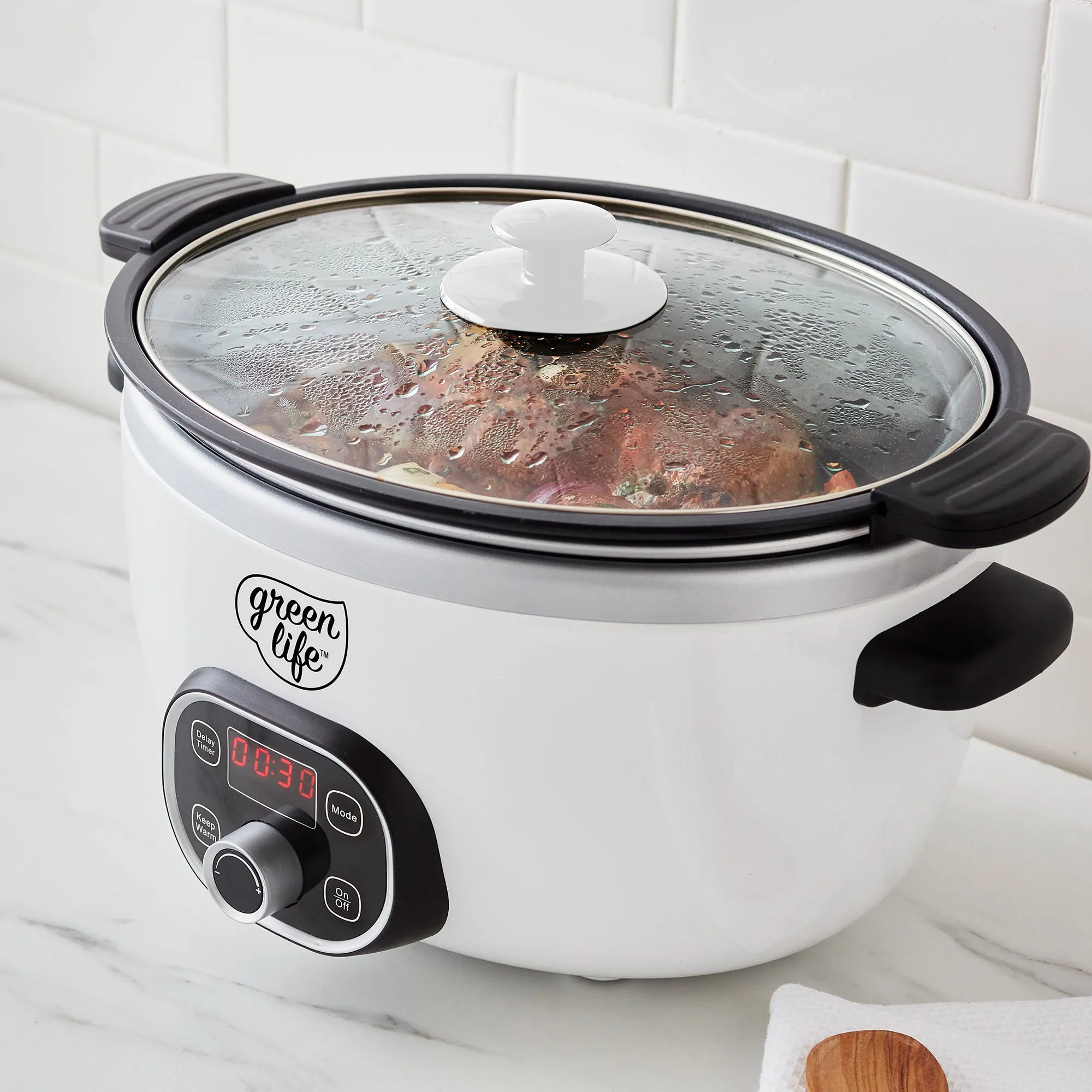 GreenLife Healthy Duo 6-Quart Slow Cooker | White