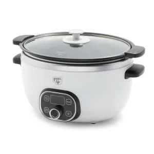 GreenLife Healthy Duo 6-Quart Slow Cooker | White