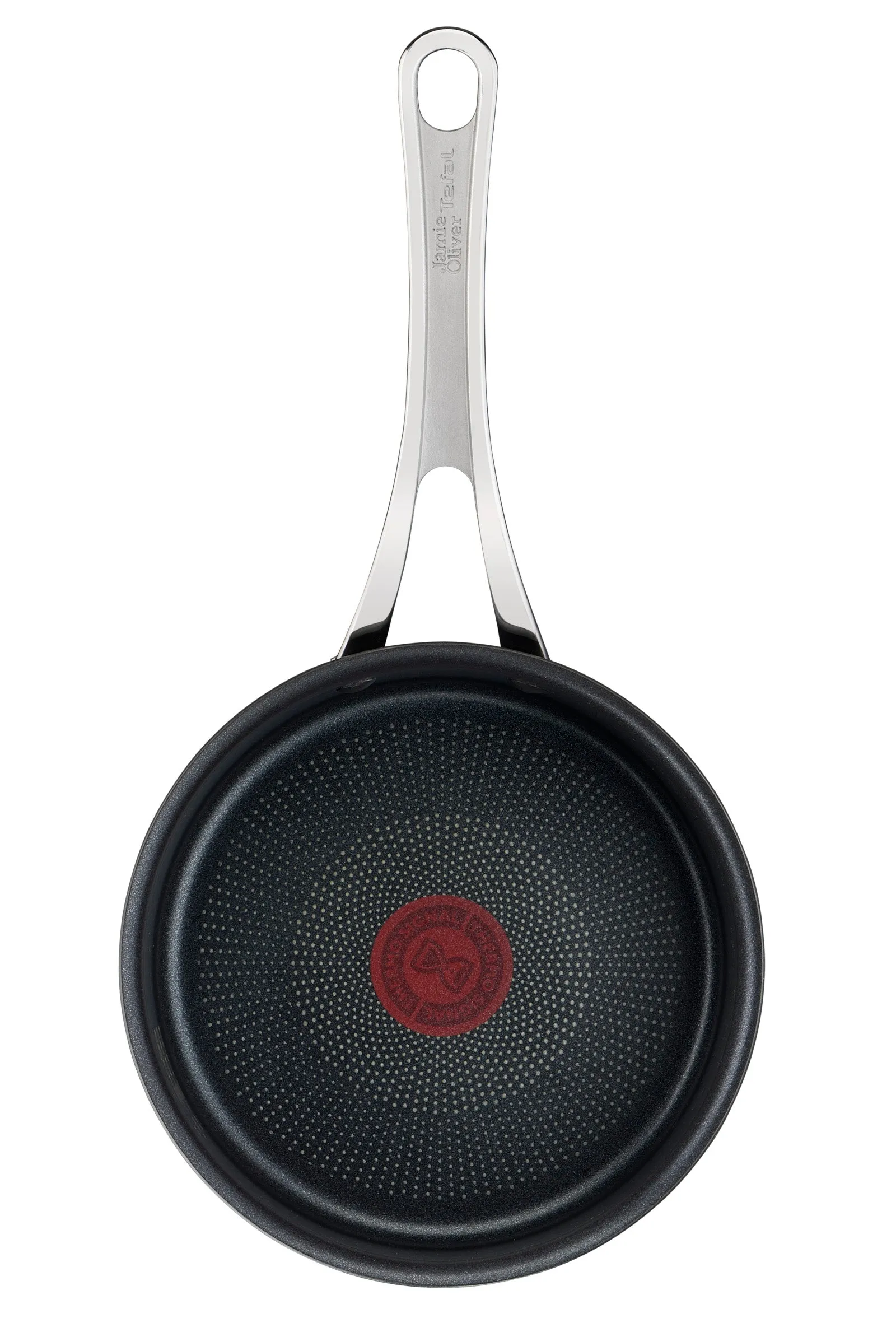 Jamie Oliver by Tefal Cooks Classic Non-Stick Induction Hard Anodised Saucepan   Lid 18cm