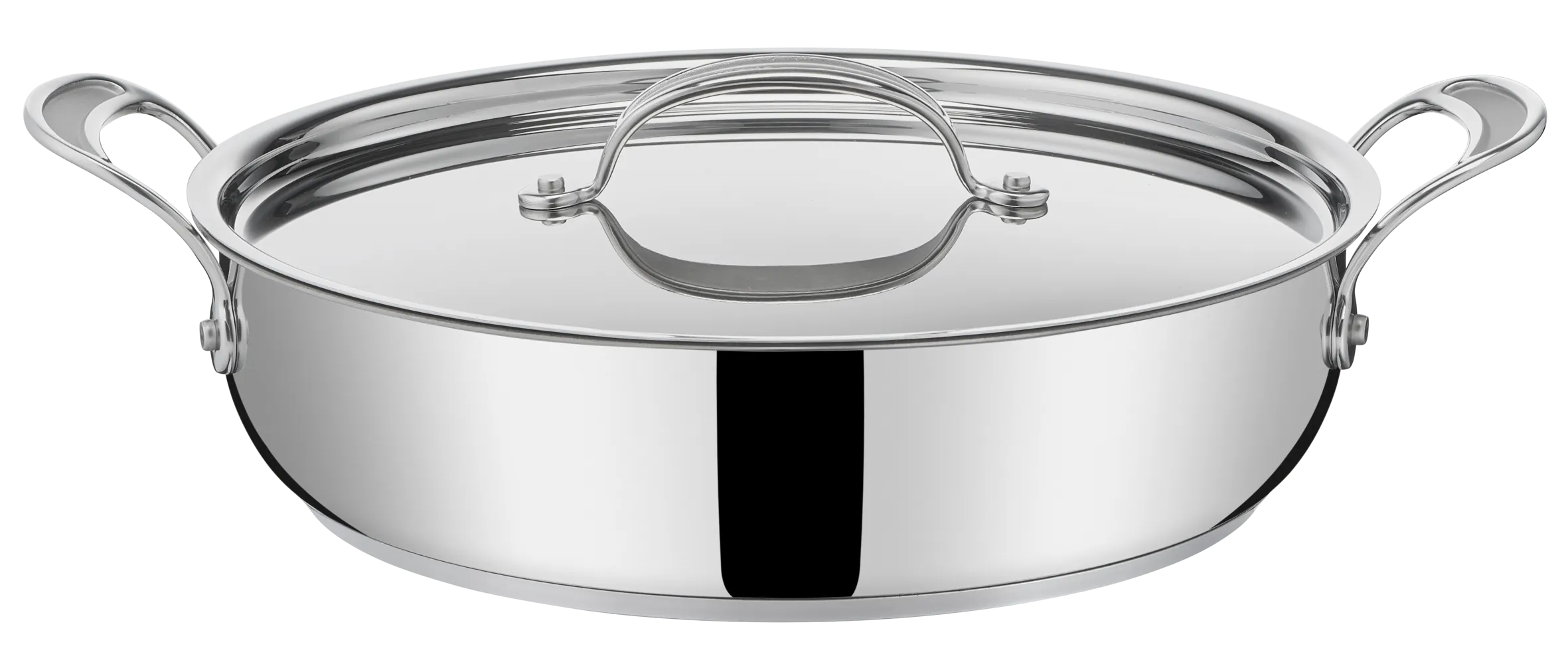 Jamie Oliver by Tefal Cooks Classic Stainless Steel Non-stick Induction Shallowpan 30cm   Lid