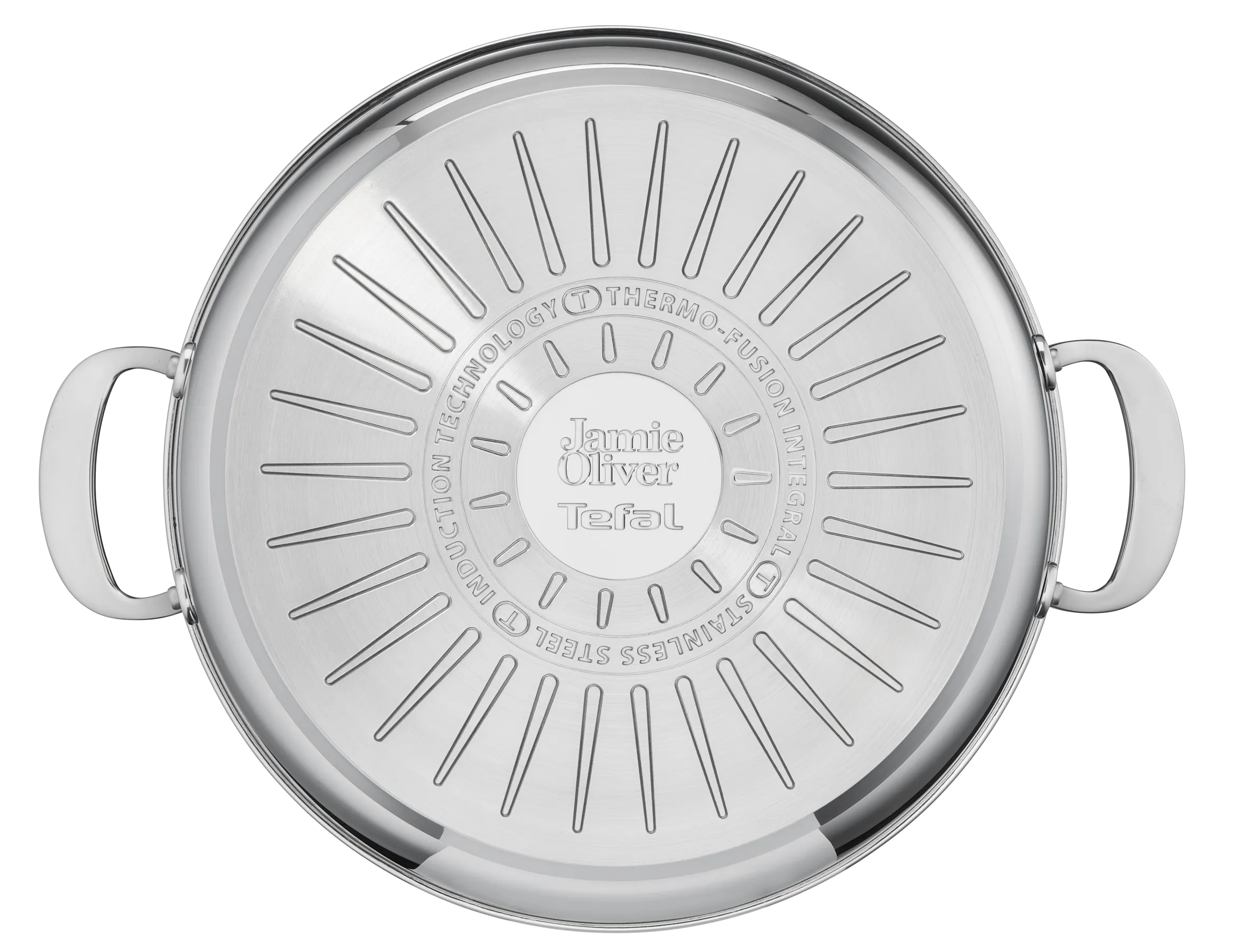 Jamie Oliver by Tefal Cooks Classic Stainless Steel Non-stick Induction Shallowpan 30cm   Lid