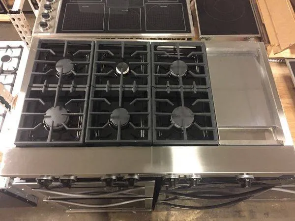 Kitchen-aid 48" Gas cooktop with griddle