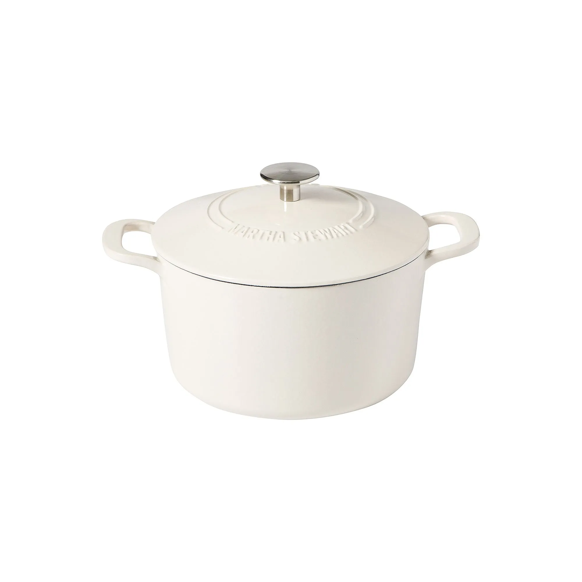 Martha Stewart Cast Iron 7-Qt. Dutch Oven - LINEN ONE SIZE