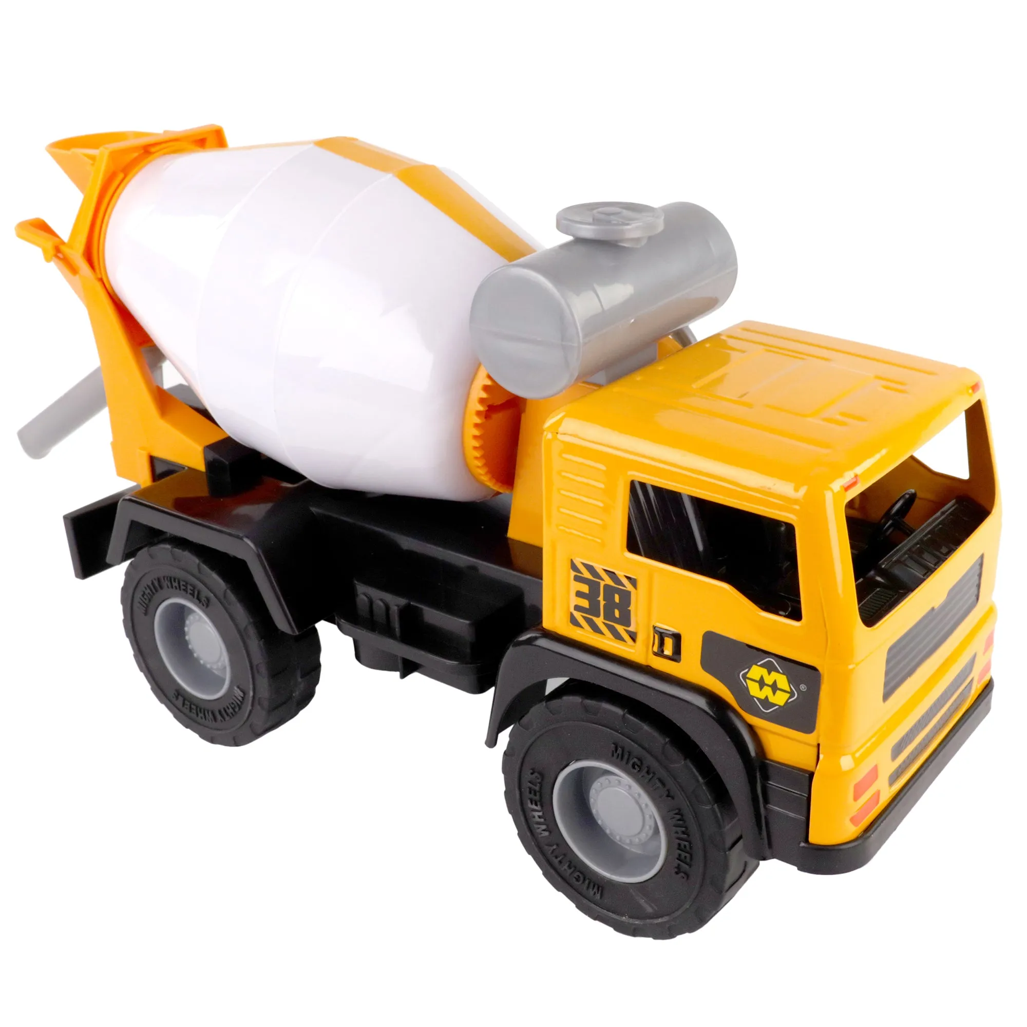 Mighty Wheels 16" Cement Mixer Truck with Realistic Sounds and Spinning Drum