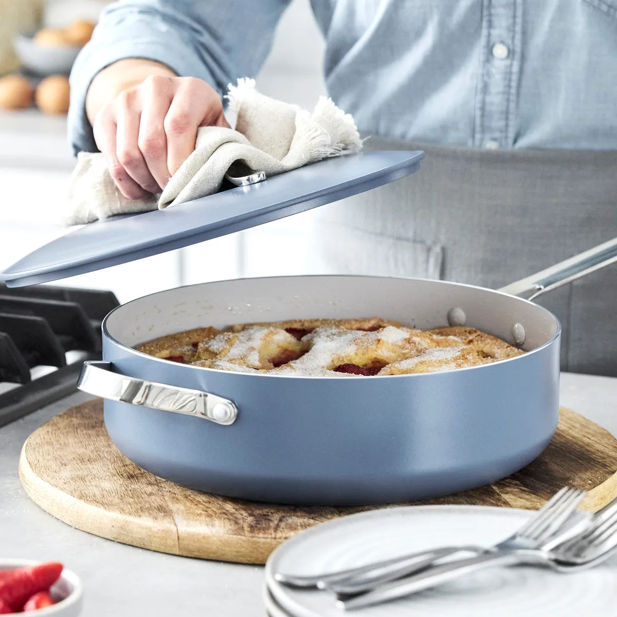 Nova Ceramic Nonstick 10-Piece Cookware Set | Ocean