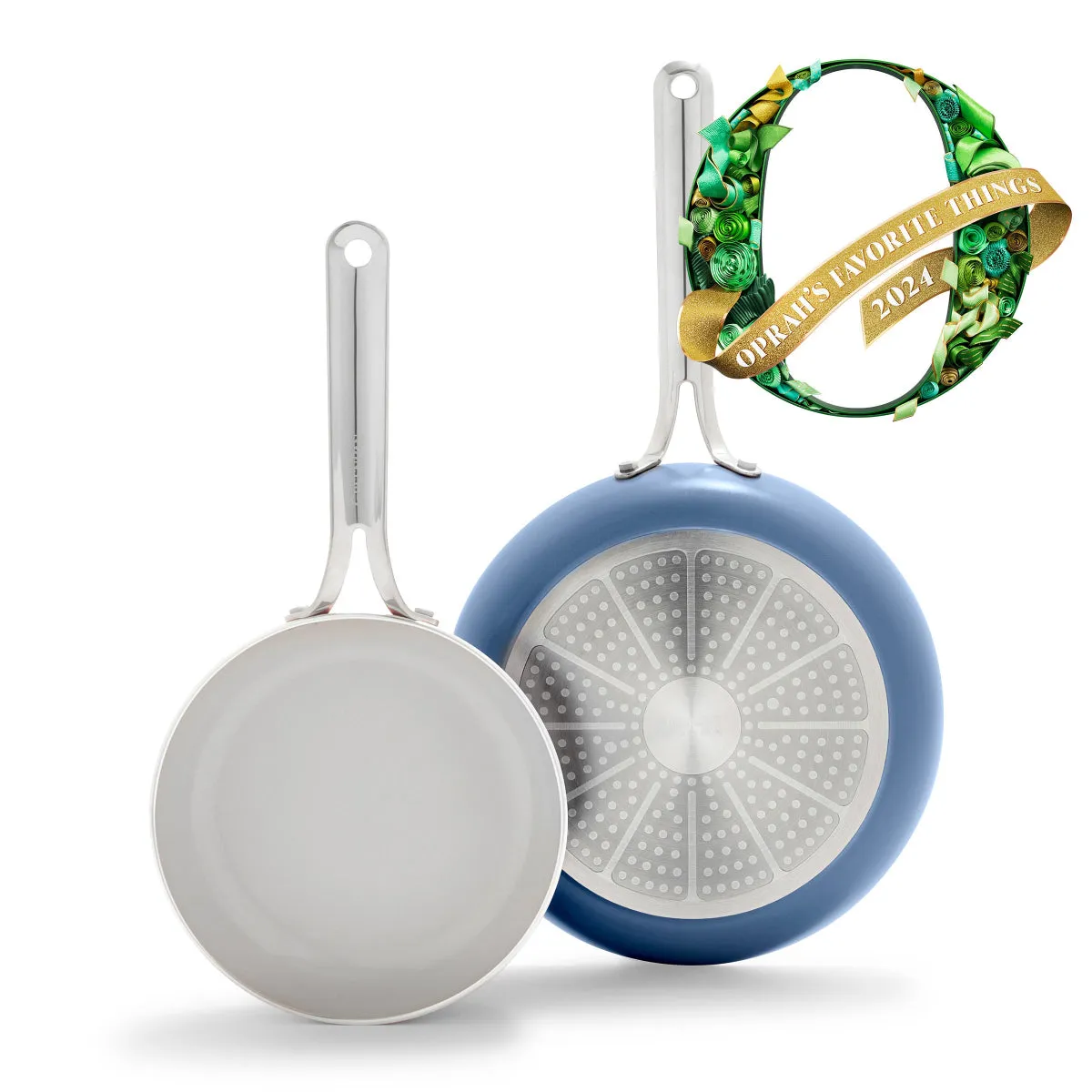 Nova Ceramic Nonstick 8" and 10" Frypan Set | Ocean