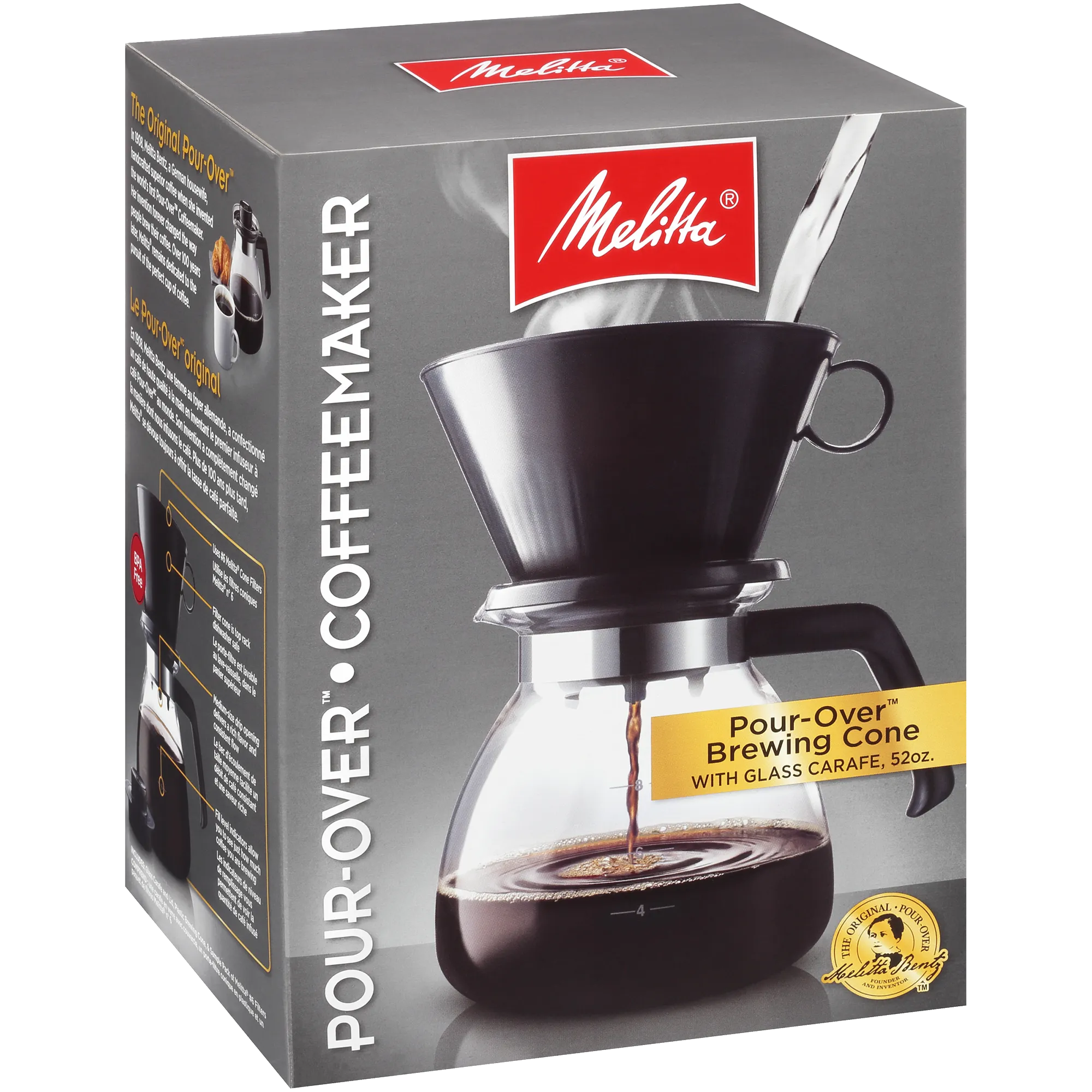 Pour-Over Coffeemaker & Glass Carafe Set (52oz)