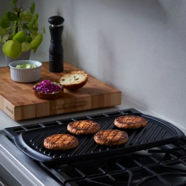Pre-Seasoned Cast Iron Reversible Grill and Griddle