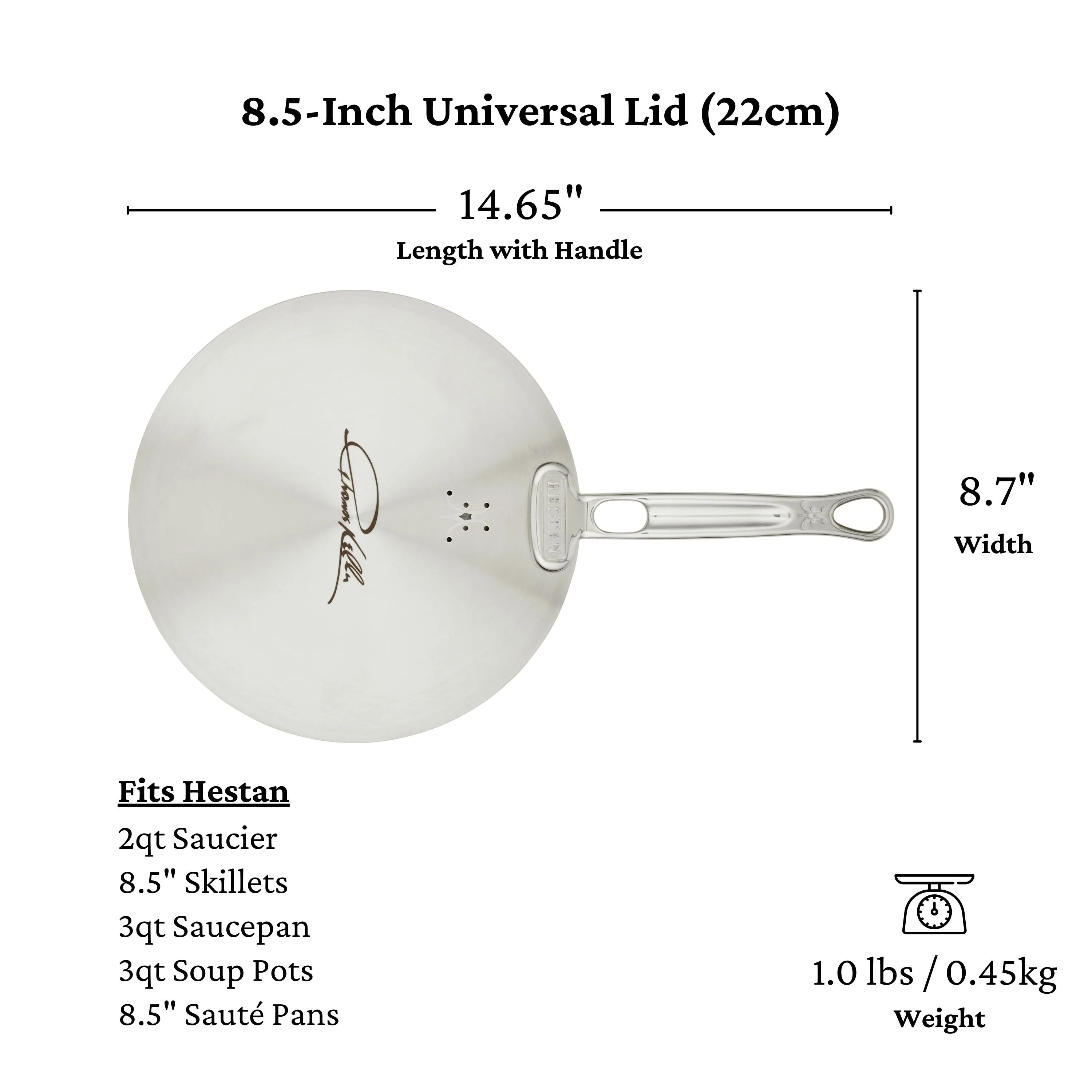 Provisions Commercial Clad Stainless Steel Universal Lid