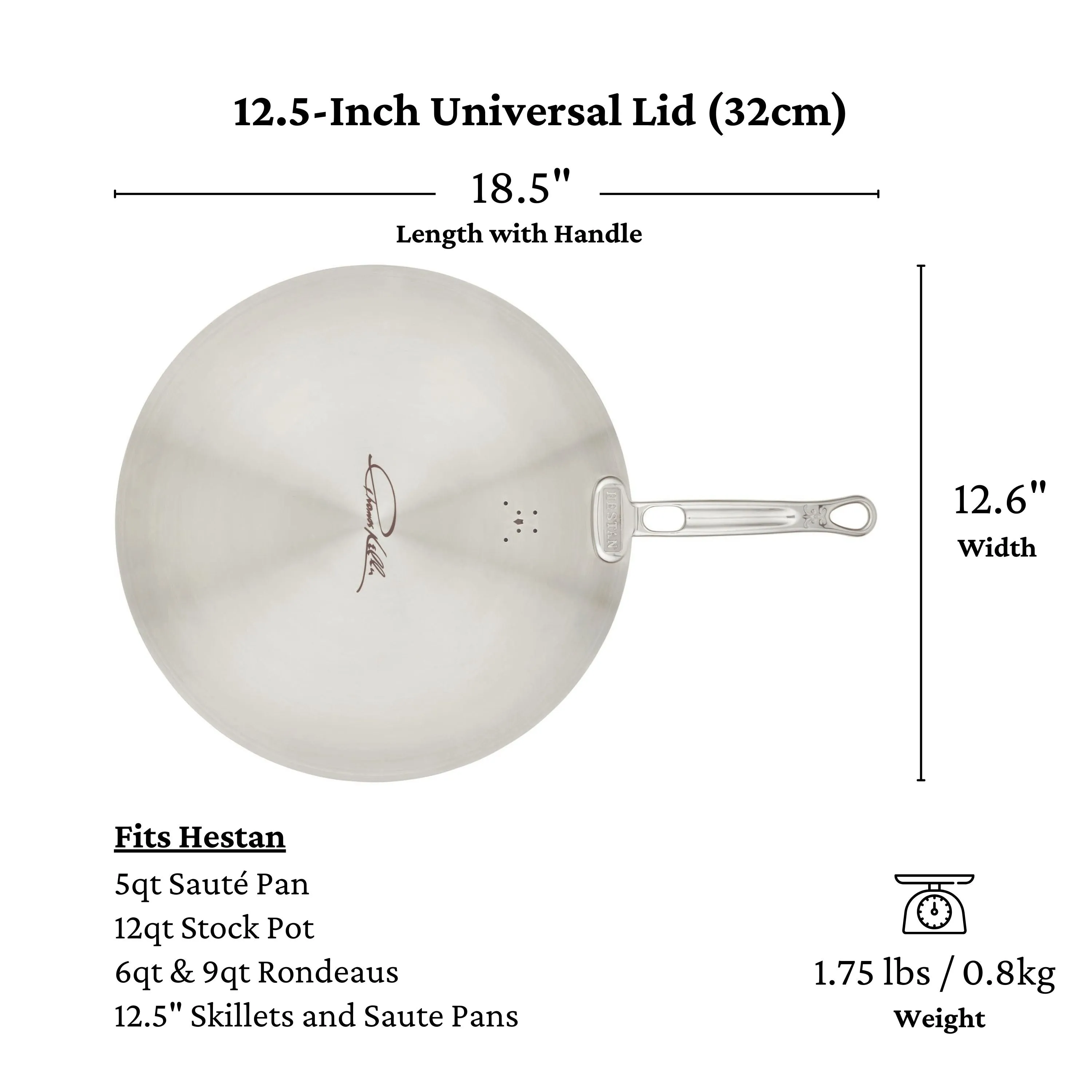 Provisions Commercial Clad Stainless Steel Universal Lid