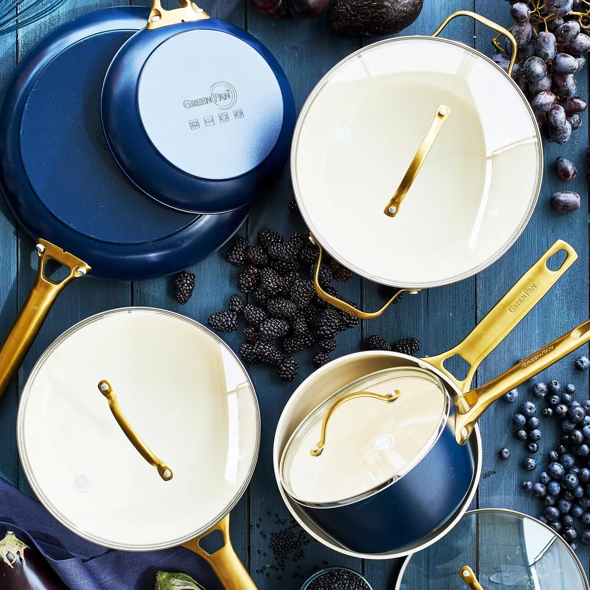 Reserve Ceramic Nonstick 10-Piece Cookware Set | Twilight
