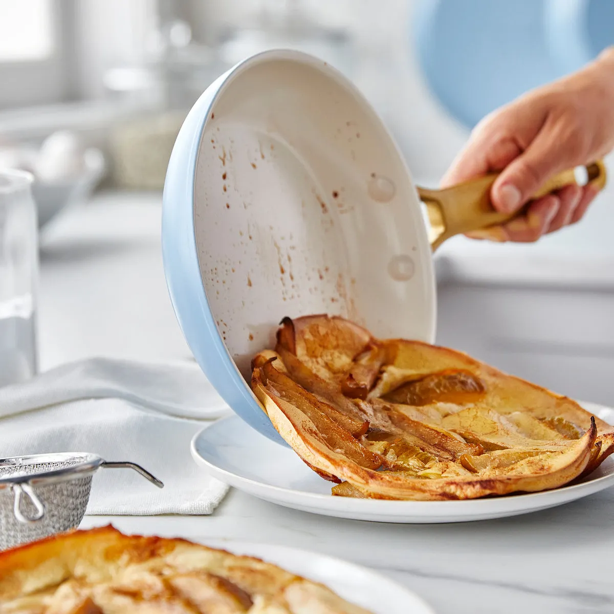Reserve Ceramic Nonstick 10" and 12" Frypan Set | Sky Blue