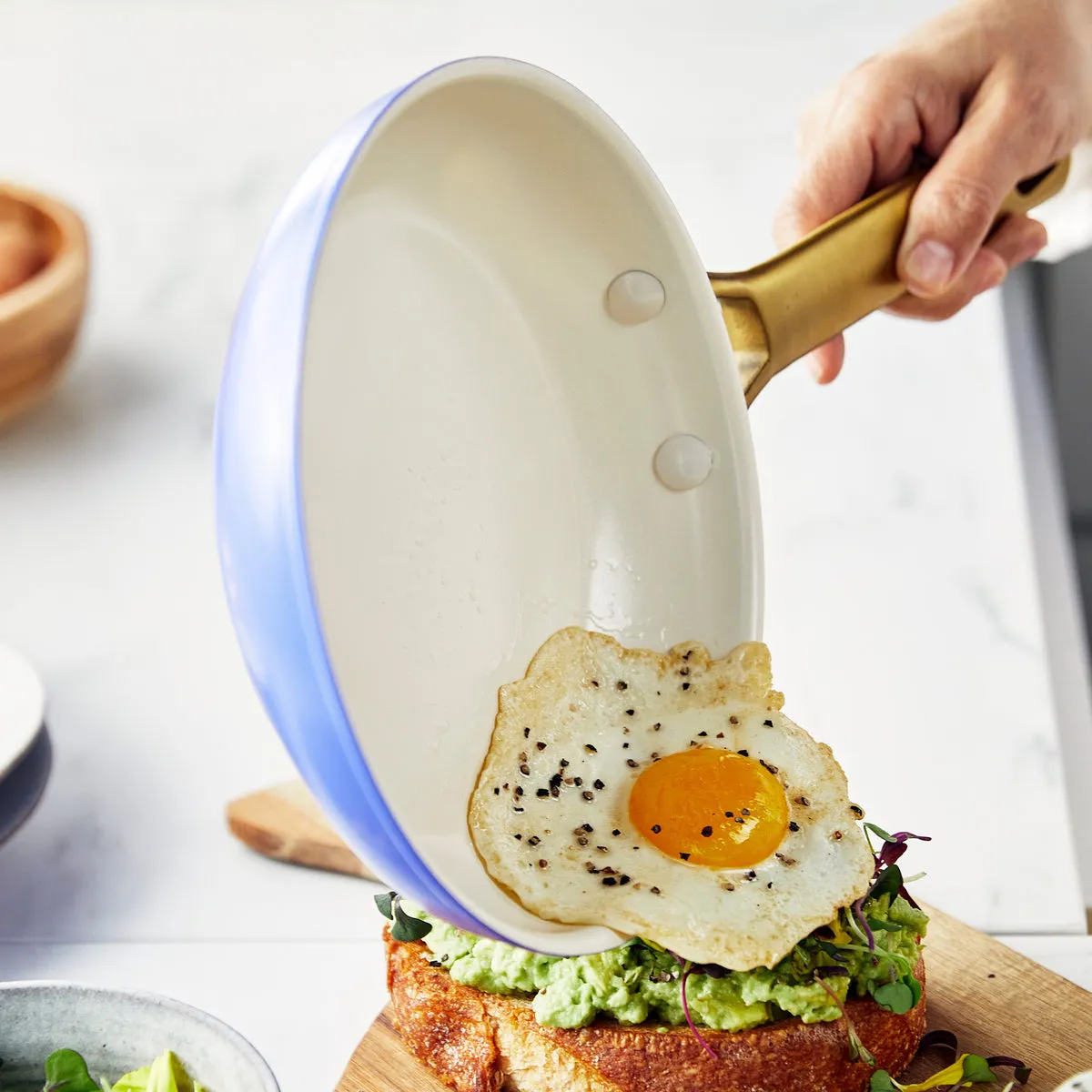 Reserve Ceramic Nonstick 8", 10" and 12" Frypan Set | Wisteria