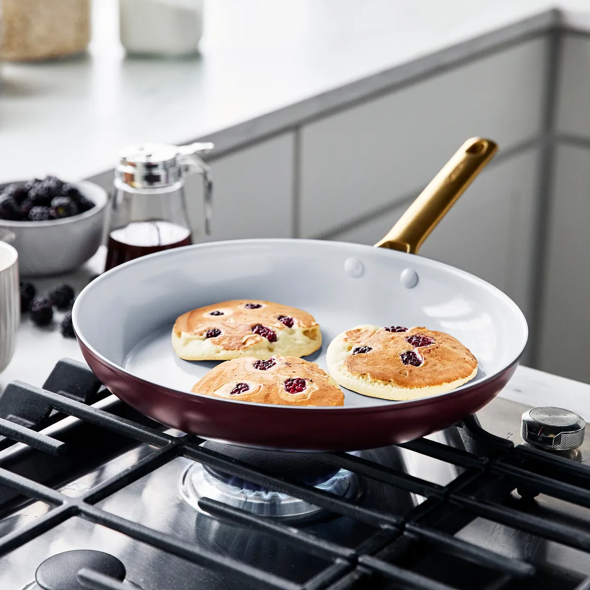 Reserve Ceramic Nonstick 8" and 11" Frypan Set | Burgundy