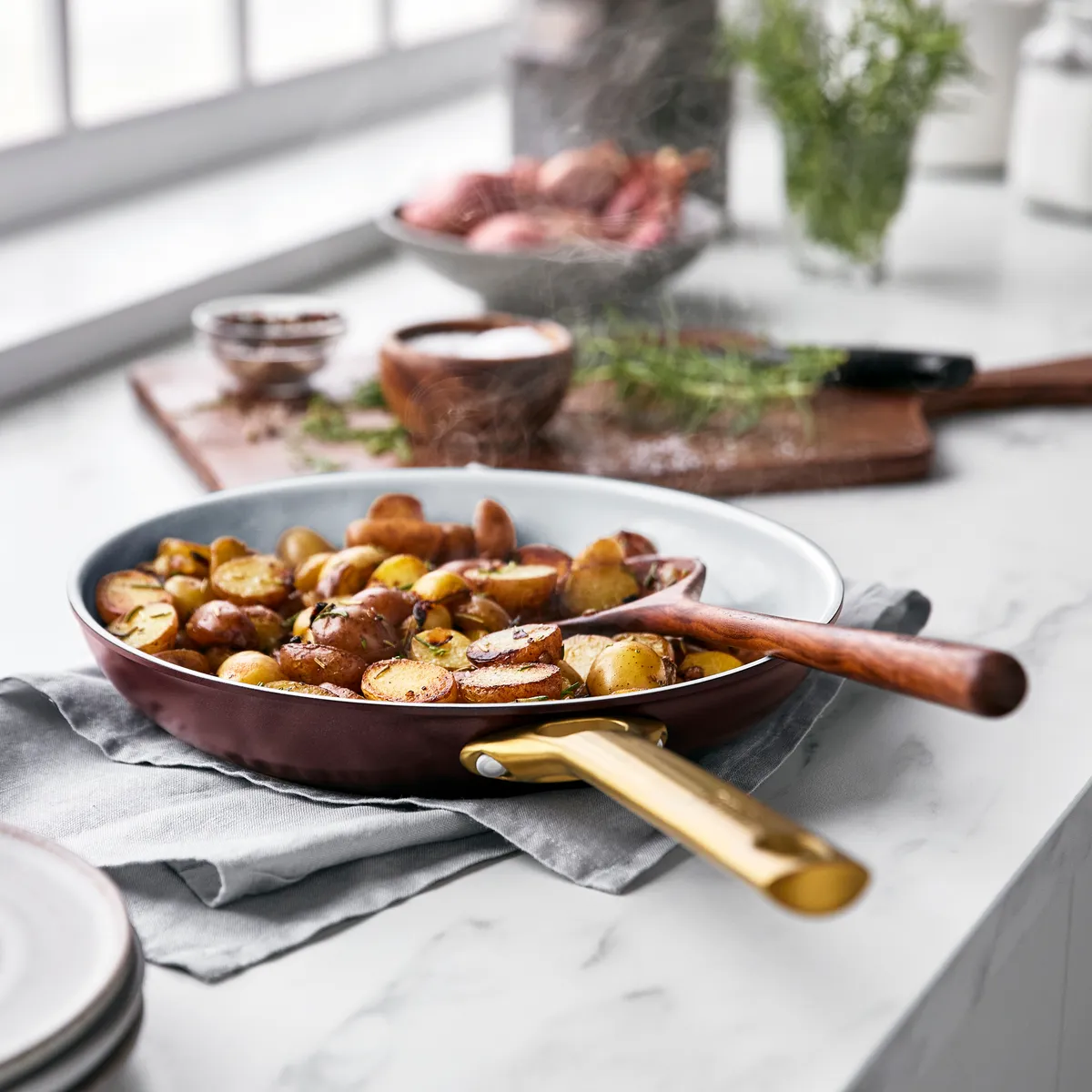 Reserve Ceramic Nonstick 8" and 11" Frypan Set | Burgundy