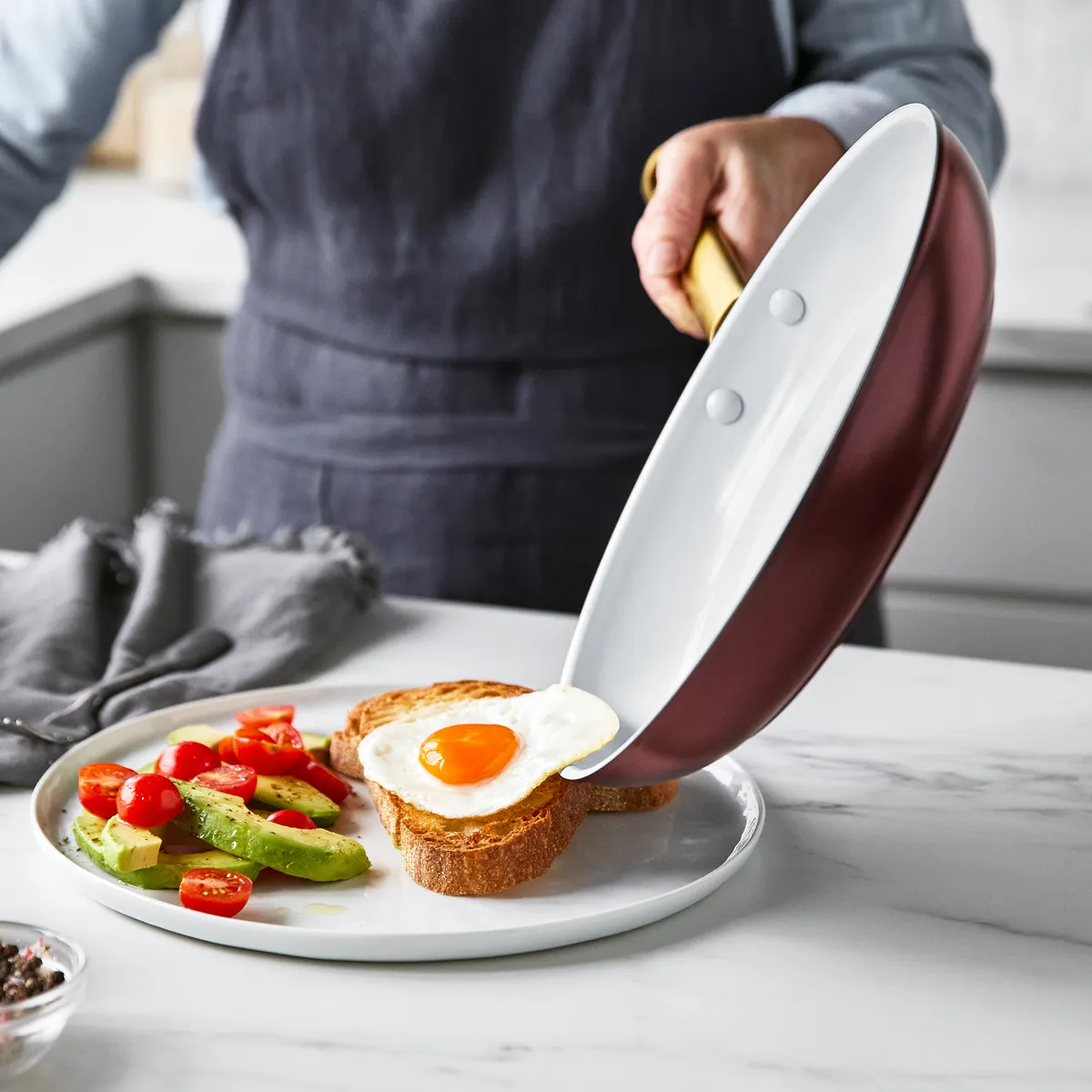Reserve Ceramic Nonstick 8" and 11" Frypan Set | Burgundy