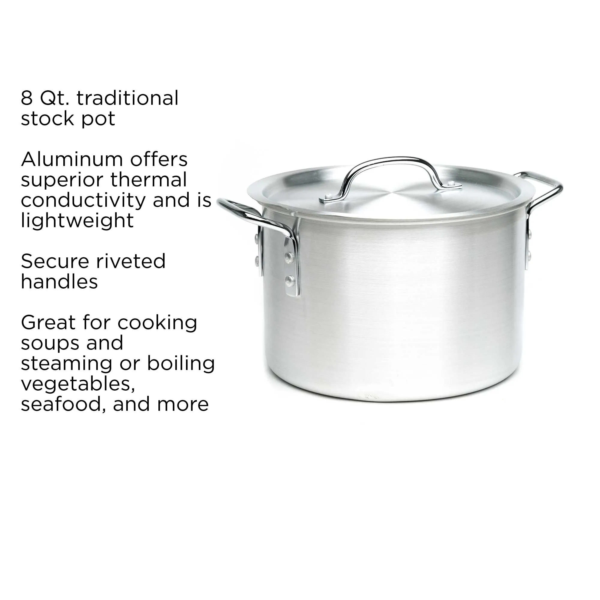 Sabor Aluminum Stock Pot, 8 Quart - Ecolution
