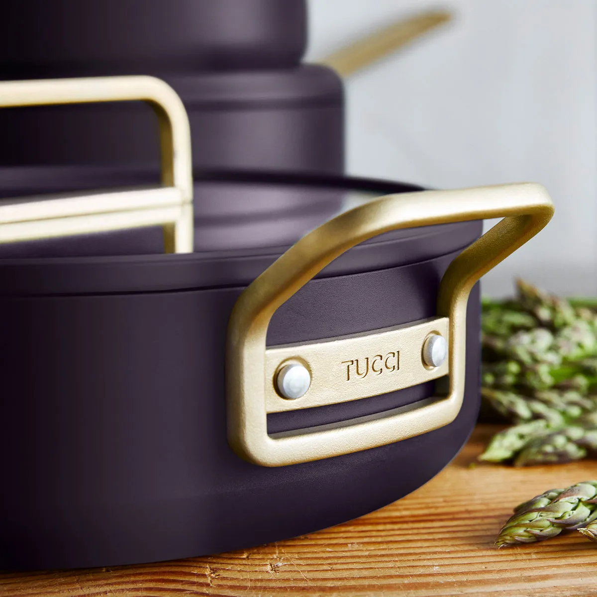 Stanley Tucci™ Ceramic Nonstick 11-Piece Cookware Set with the Tucci Cookbook | Calabrian Fig