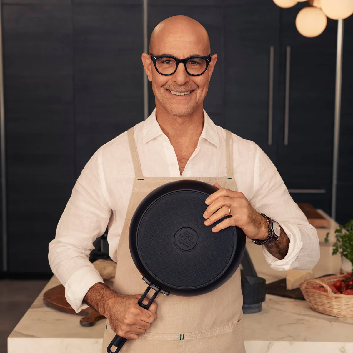 Stanley Tucci™ Ceramic Nonstick 11-Piece Cookware Set with The Tucci Cookbook | Milano Black