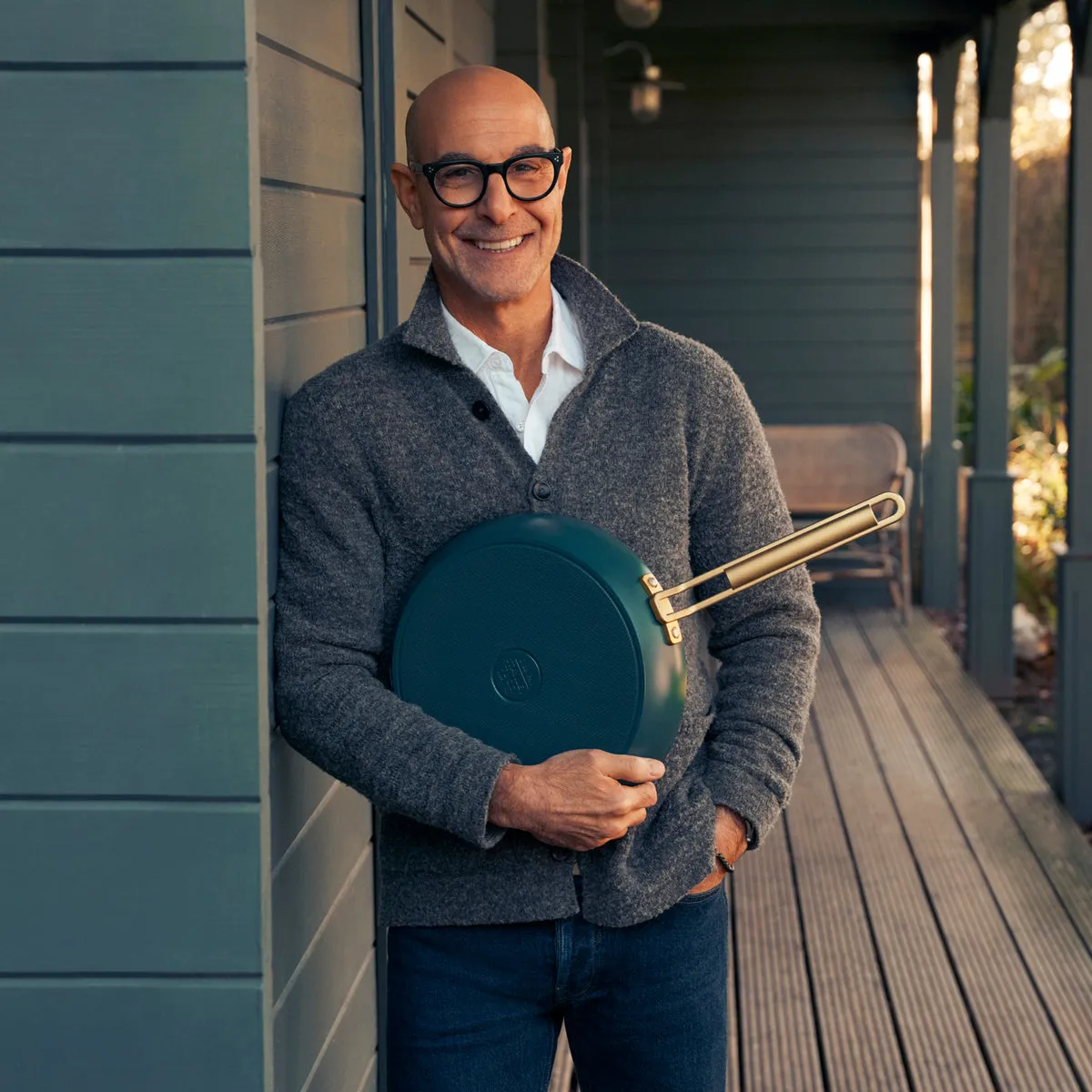 Stanley Tucci™ Ceramic Nonstick 11-Piece Cookware Set with the Tucci Cookbook | Venetian Teal