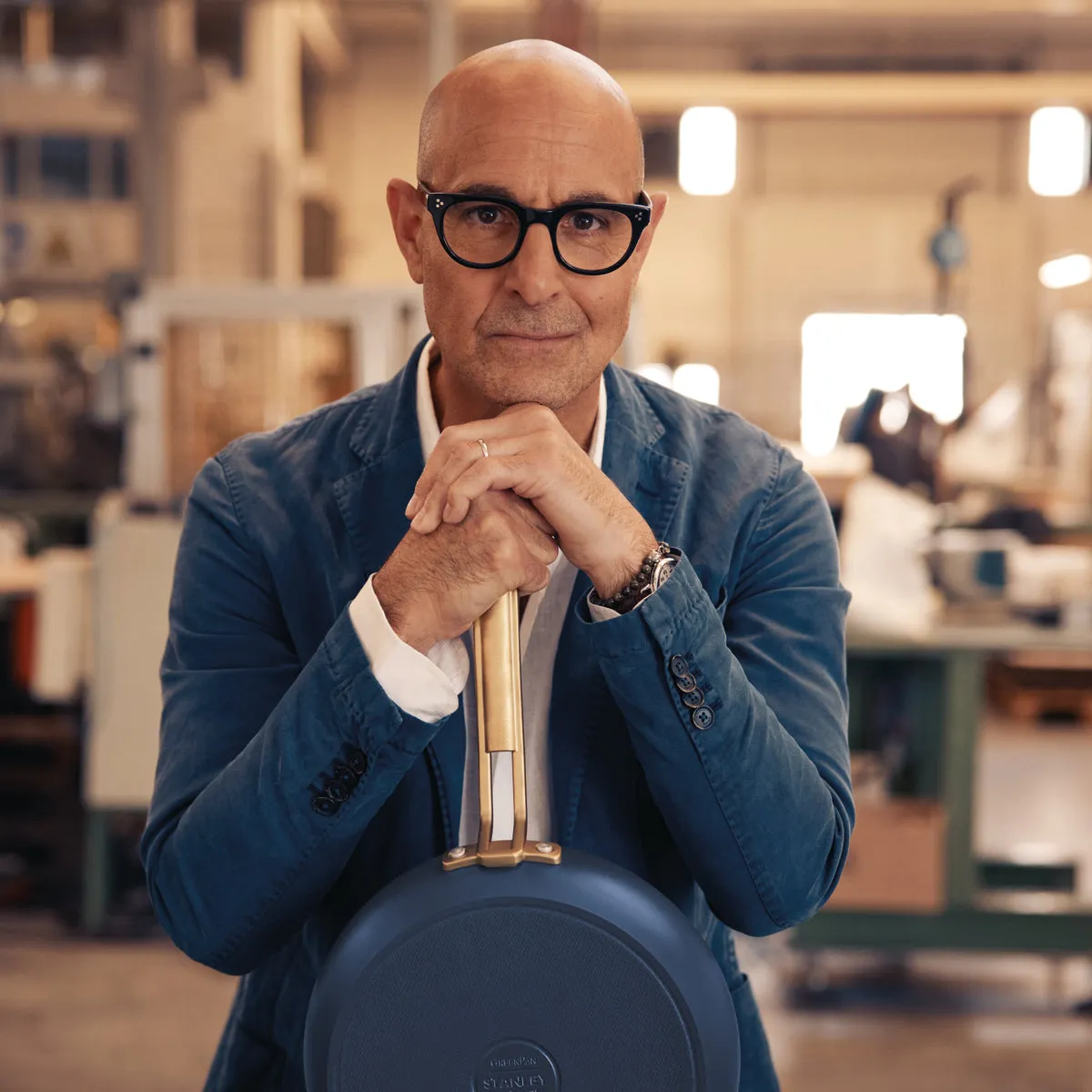 Stanley Tucci™ Ceramic Nonstick 4-Piece Saucepan Set | Marino Blue