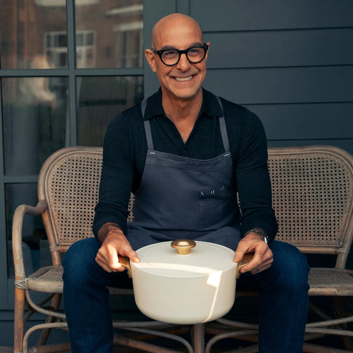 Stanley Tucci™ Ceramic Nonstick 6.5-Quart Dutch Oven | Carrara White