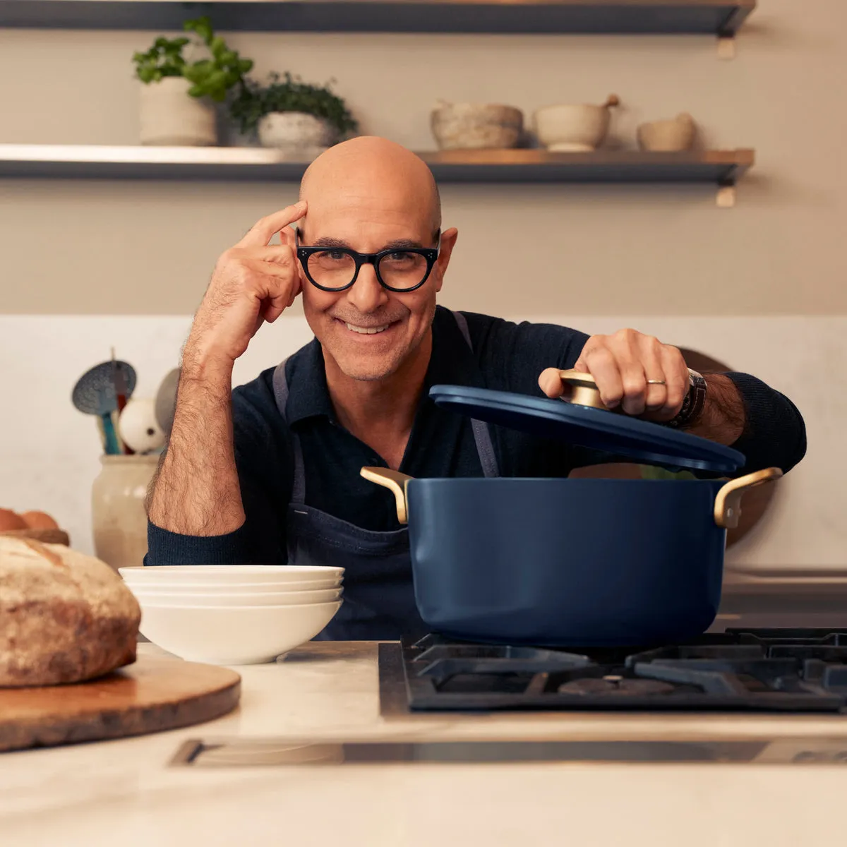 Stanley Tucci™ Ceramic Nonstick 6.5-Quart Dutch Oven | Marino Blue