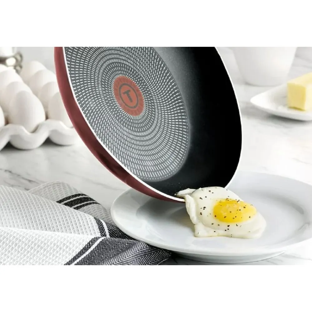 T-fal B0890764 Easy Care Nonstick Fry Pan, 12 inch, Red