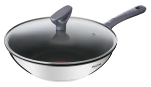 Tefal Daily Cook Stainless Steel Induction  Non-Stick Wok 28cm   Lid