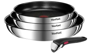 Tefal Ingenio Emotion Induction Non-stick Stainless Steel 4pc Frypan Set