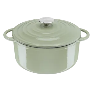 Tefal LOV Induction Cast Iron Green Lichen Stewpot 29cm/7.4L   Lid