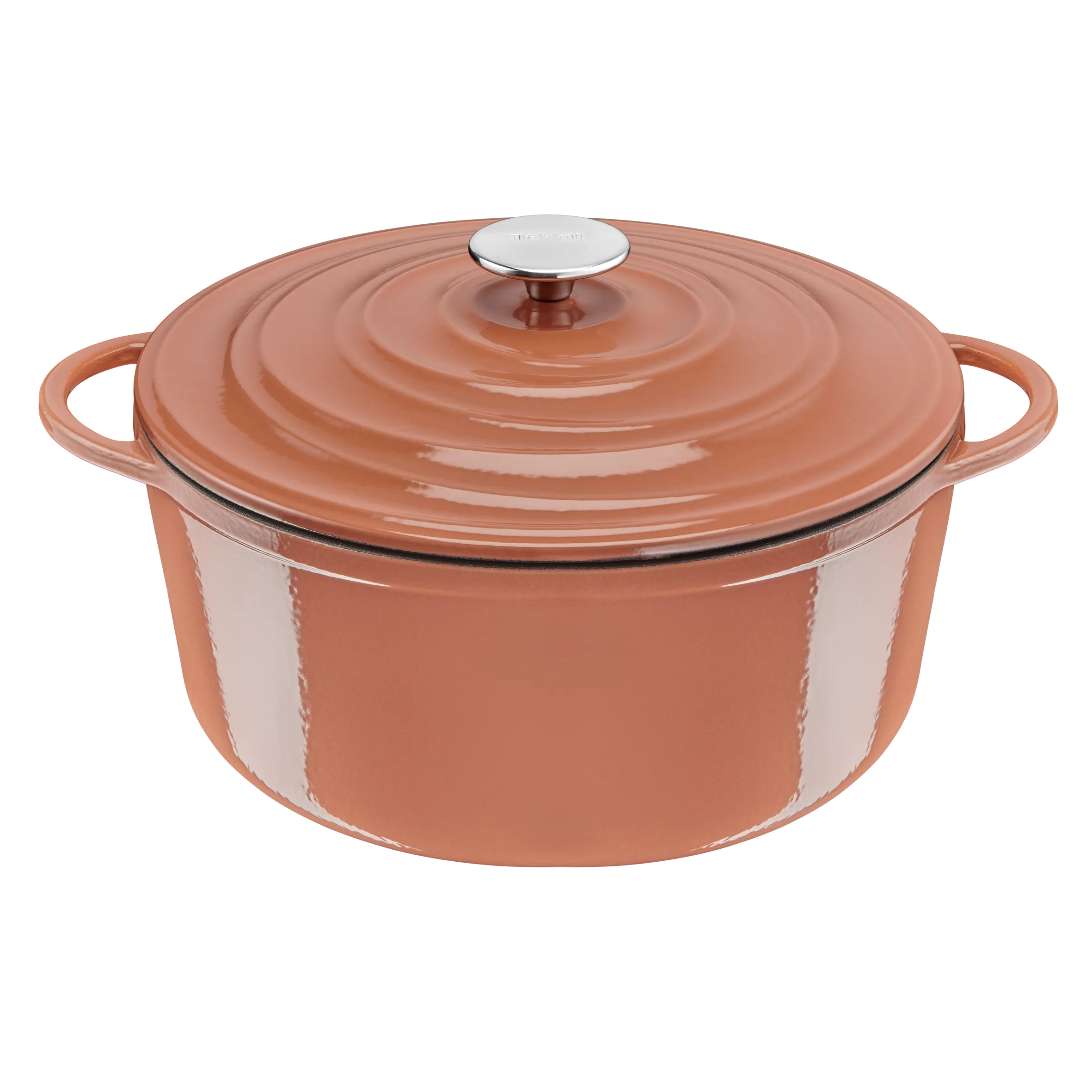 Tefal LOV Induction Cast Iron Terracotta Stewpot 29cm/7.4L   Lid