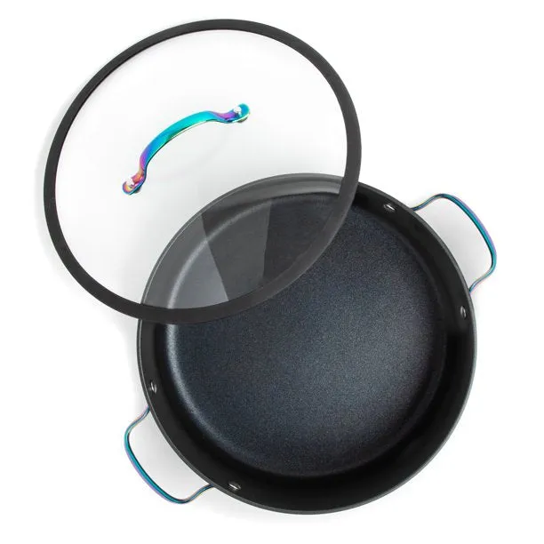 Thyme & Table TT0065 Non-Stick 8 Quart Rainbow Stock Pot with Glass Lid