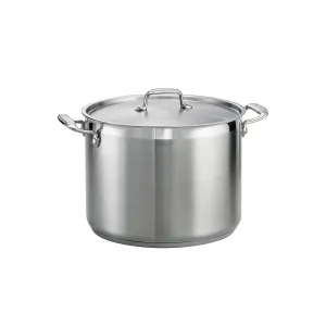 Tramontina 80120/001DS Gourmet 16-qt. Tri-Ply Covered Stock Pot, One Size, Gray