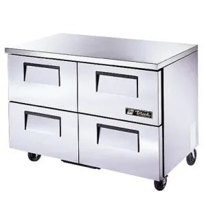 True TUC-48D-4-HC Undercounter Refrigerator, 4 Drawer, 48 3/8" Wide, S/S