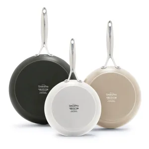 Valencia Pro Ceramic Nonstick 8", 10" and 12" Frypan Set | Multicolor