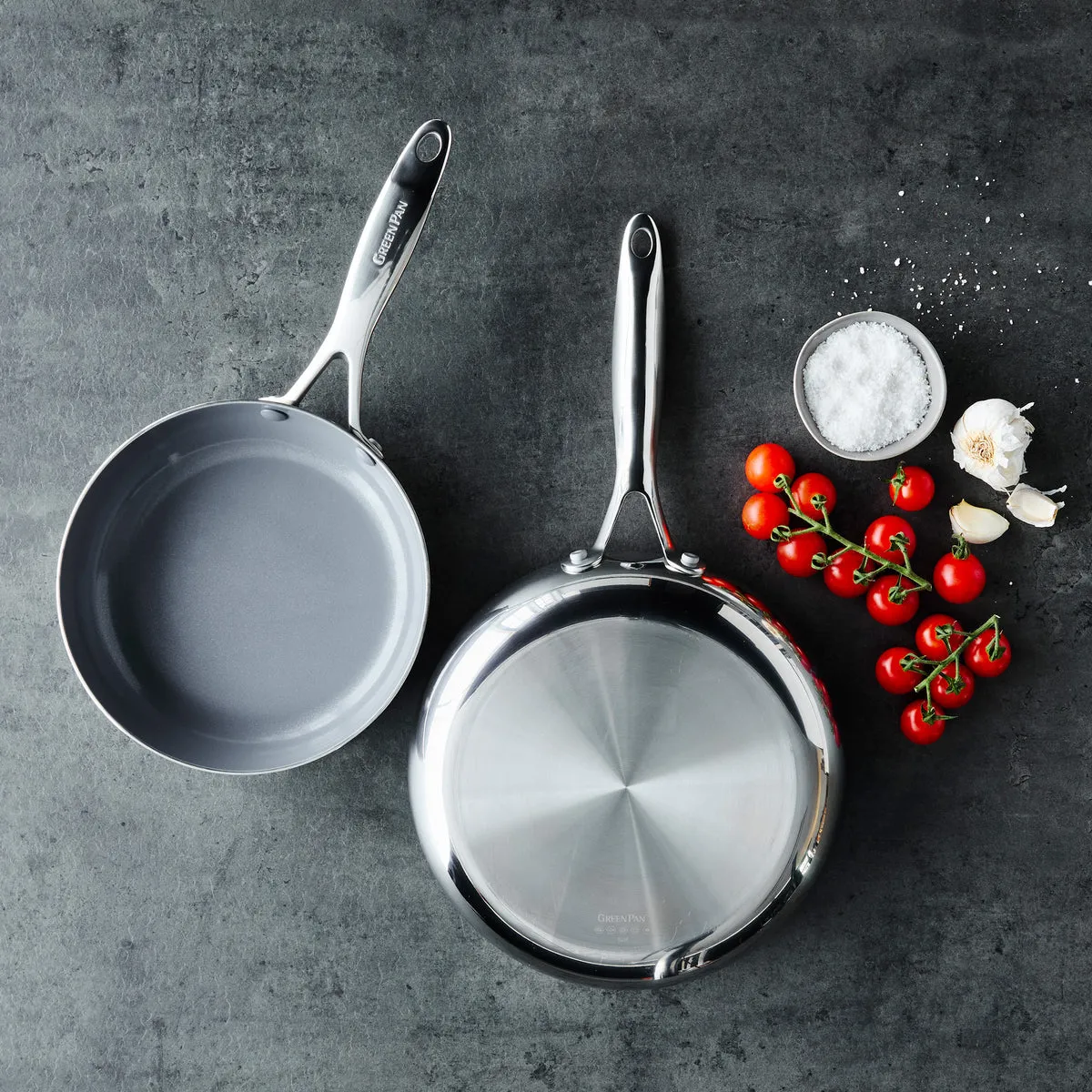 Valencia Pro Stainless Steel 8" and 10" Frypan Set