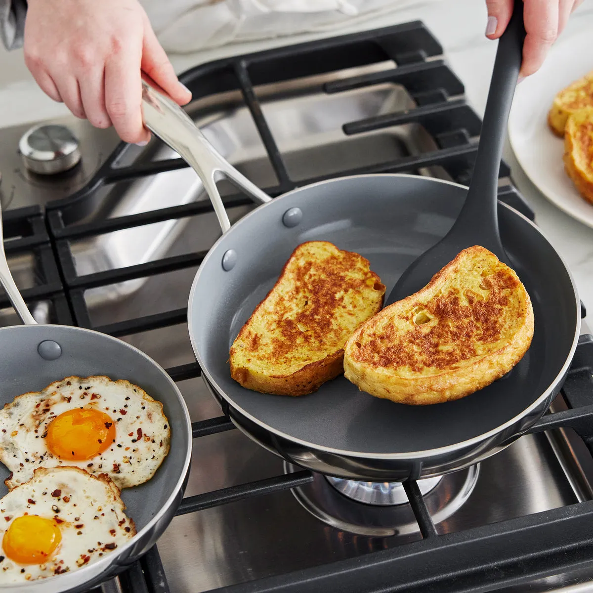 Valencia Pro Stainless Steel 8" and 10" Frypan Set